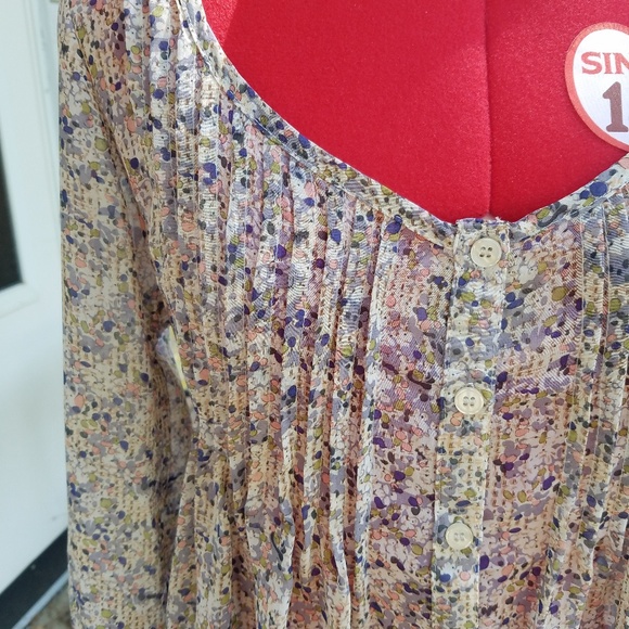 Flowy abstract floral tunic top - Picture 6 of 7